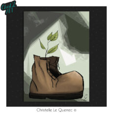 Chaussure carte illustrée Christ'L art Christelle Le Querrec