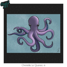 Octopus carte illustrée Christ'L art Christelle Le Querrec