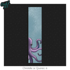 Octopus marque-page illustré Christ'L art Christelle Le Querrec