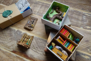 Portes de fée et miniatures dans boites d'allumettes - Christelle Le Querrec
